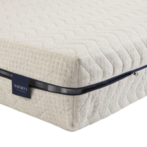 Matelas Naturel Ressorts Et Latex Naturel Aube 600 - SOMEO -Magasin De Literie aube 600 zoom zip ouvert fond blanc