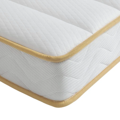 Ensemble Matelas Mousse, Sommier, Pieds, Tête De Lit, Couette Et Oreiller Aurore 300 - SOMEO -Magasin De Literie aurore 300 zoom ganse zip fond blanc 32