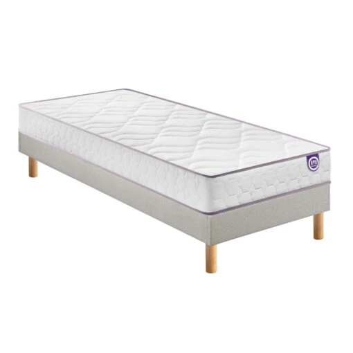 Ensemble Merinos Matelas Mousse Wise, Sommier En Kit Déco Et Pieds -Magasin De Literie