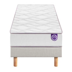 Ensemble Merinos Matelas Mousse Wise, Sommier En Kit Déco Et Pieds -Magasin De Literie ensemble merinos wise 90x190 face fond blanc