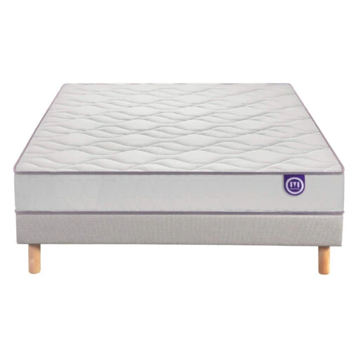 Ensemble Merinos Matelas Mousse Wise, Sommier En Kit Déco Et Pieds -Magasin De Literie ensemble merinos wise face fond blanc