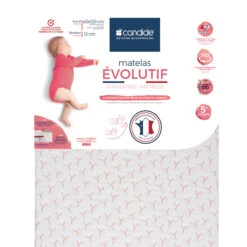 Candide Matelas Bébé Déhoussable EVOLUTIF -Magasin De Literie matelas candide evolutif zoom