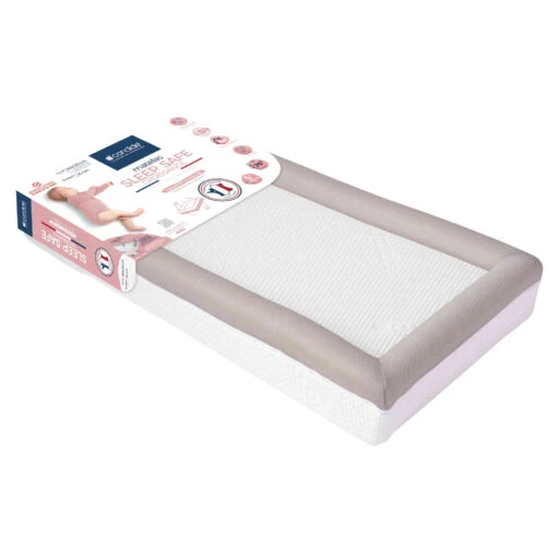 Candide Matelas Bébé Déhoussable SLEEP SAFE CROISSANCE -Magasin De Literie sleep safe fond blanc 3 1