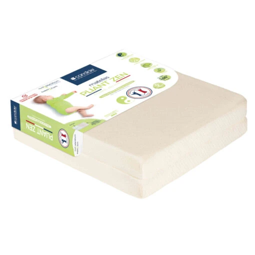 Candide Matelas Bébé Pliant ZEN 60x120 Cm -Magasin De Literie zen pliant fond blanc 1 1